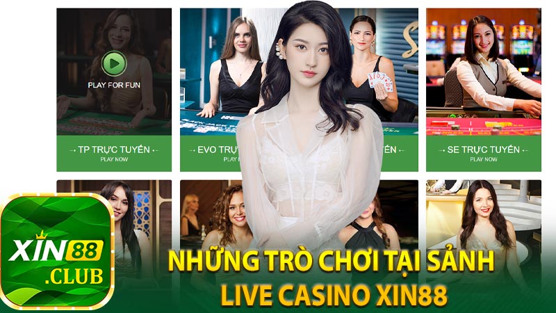 Những trò chơi tại sảnh live casino KUBET